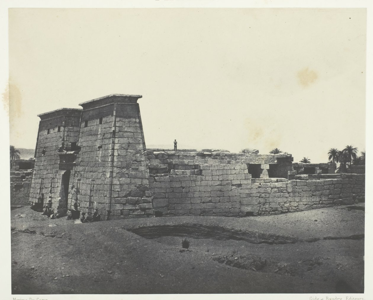 Karnak, Temple de Khons, Thèbes, 184951, trykt 1852. af Maxime Du Camp