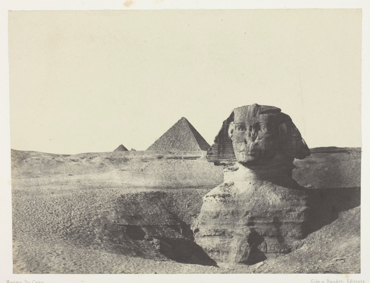 Sphynxen set forfra, Mellemægypten af Maxime Du Camp