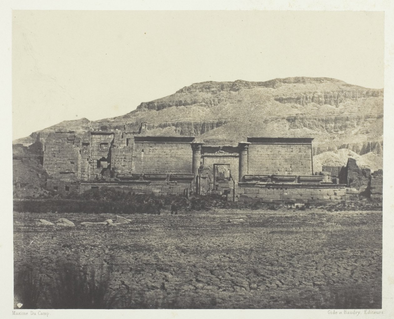 Medinet-Habou, Almindelig udsigt over Rines, Theben af Maxime Du Camp