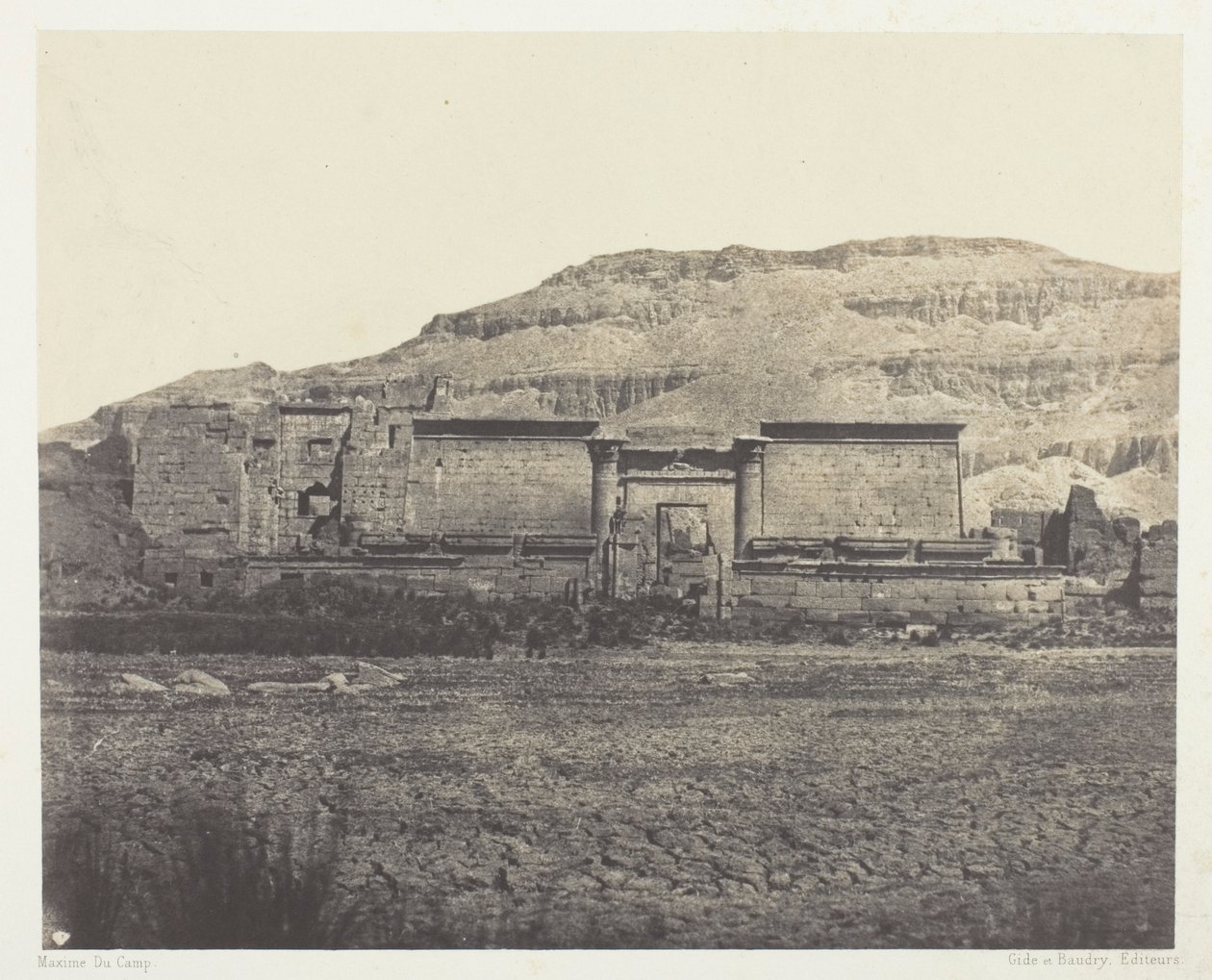 Medinet-Habou, Almindelig udsigt over Rines, Theben af Maxime Du Camp