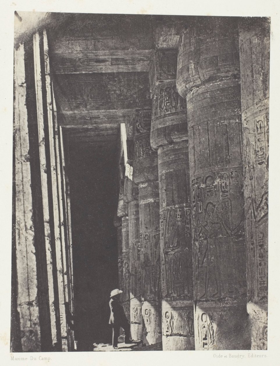 Medinet-Habou, Galleriet i Ramses-Méiamoun-paladset; Theben af Maxime Du Camp