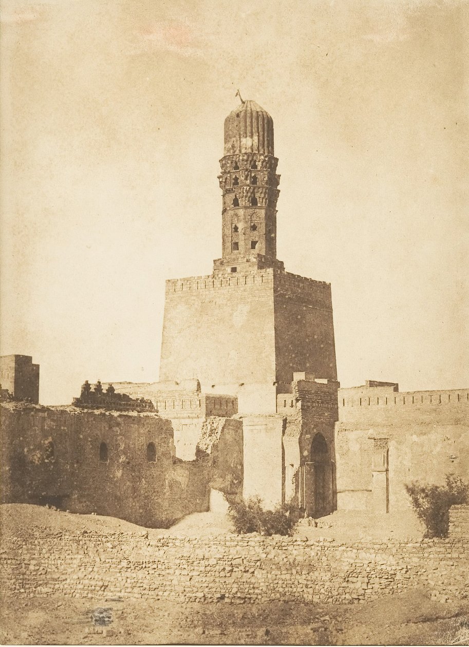 Den østlige minaret af Khalif Hakem-moskeen, Kairo, 27. december 1849. af Maxime Du Camp