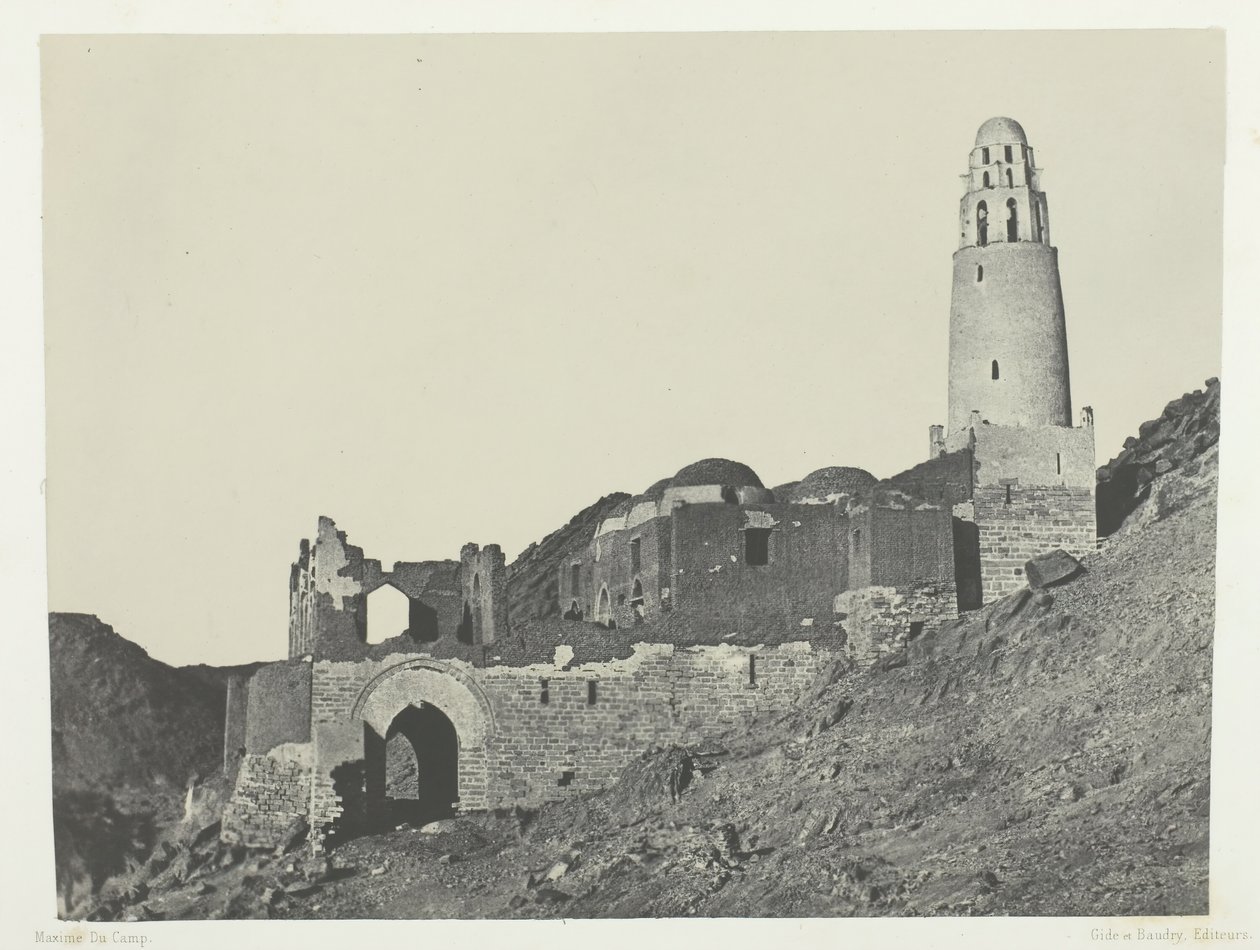 Bellal-moskeen i Bab Village, Nubia, 184951, trykt 1852. af Maxime Du Camp