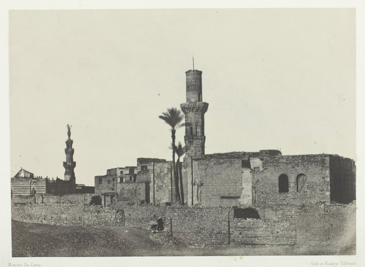 Moske nær Bab-el-Saïda, Le Kaire, 184951, trykt 1852. af Maxime Du Camp