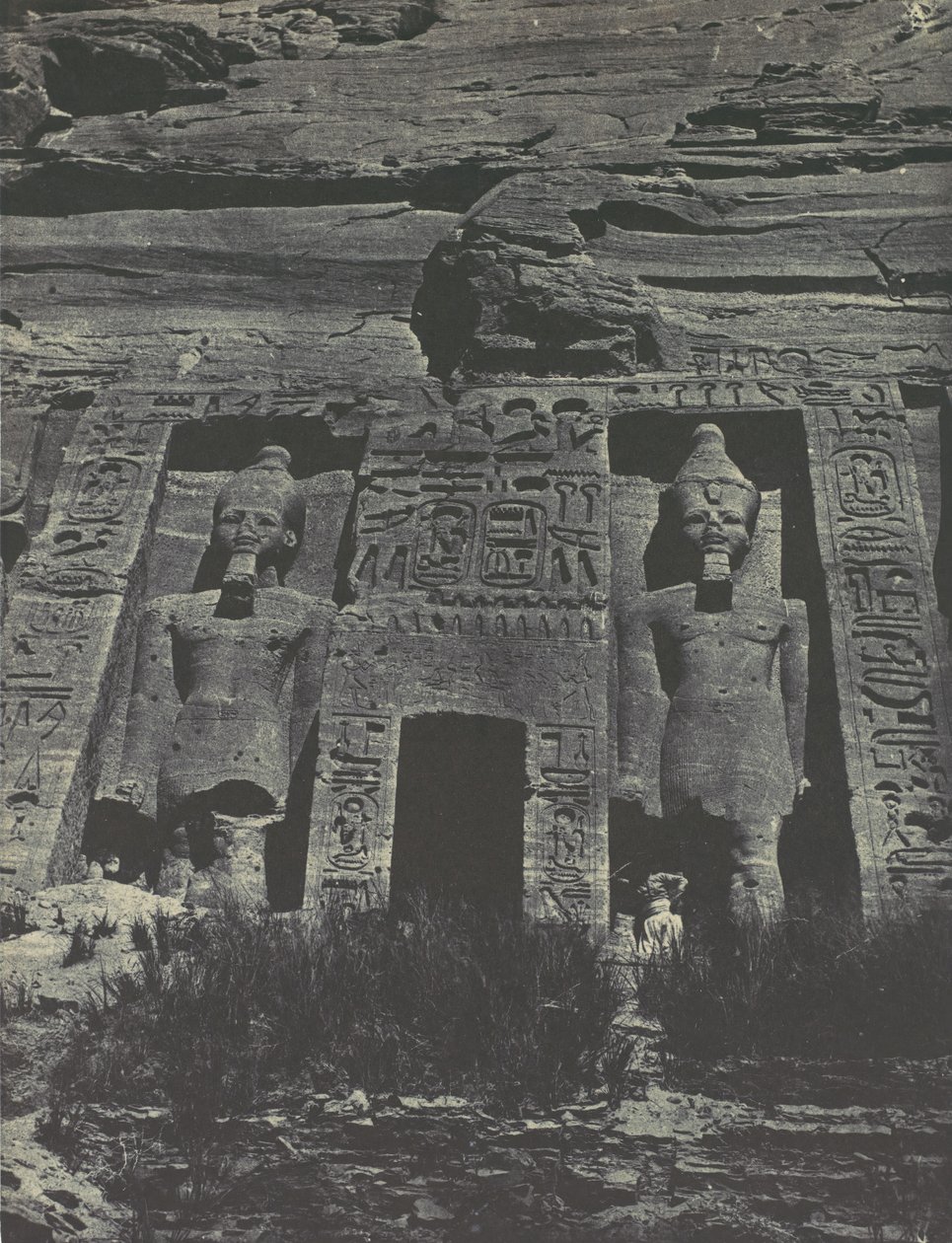 Nubien. Ibsamboul. Indgang til Speos of Hathor, 1850. af Maxime Du Camp