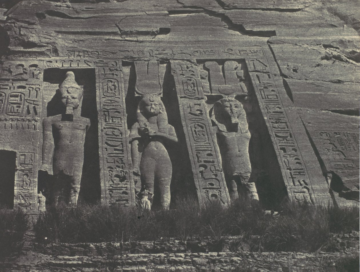 Nubien. Ibsamboul. Den nordlige del af Speos of Hathor, 1850. af Maxime Du Camp