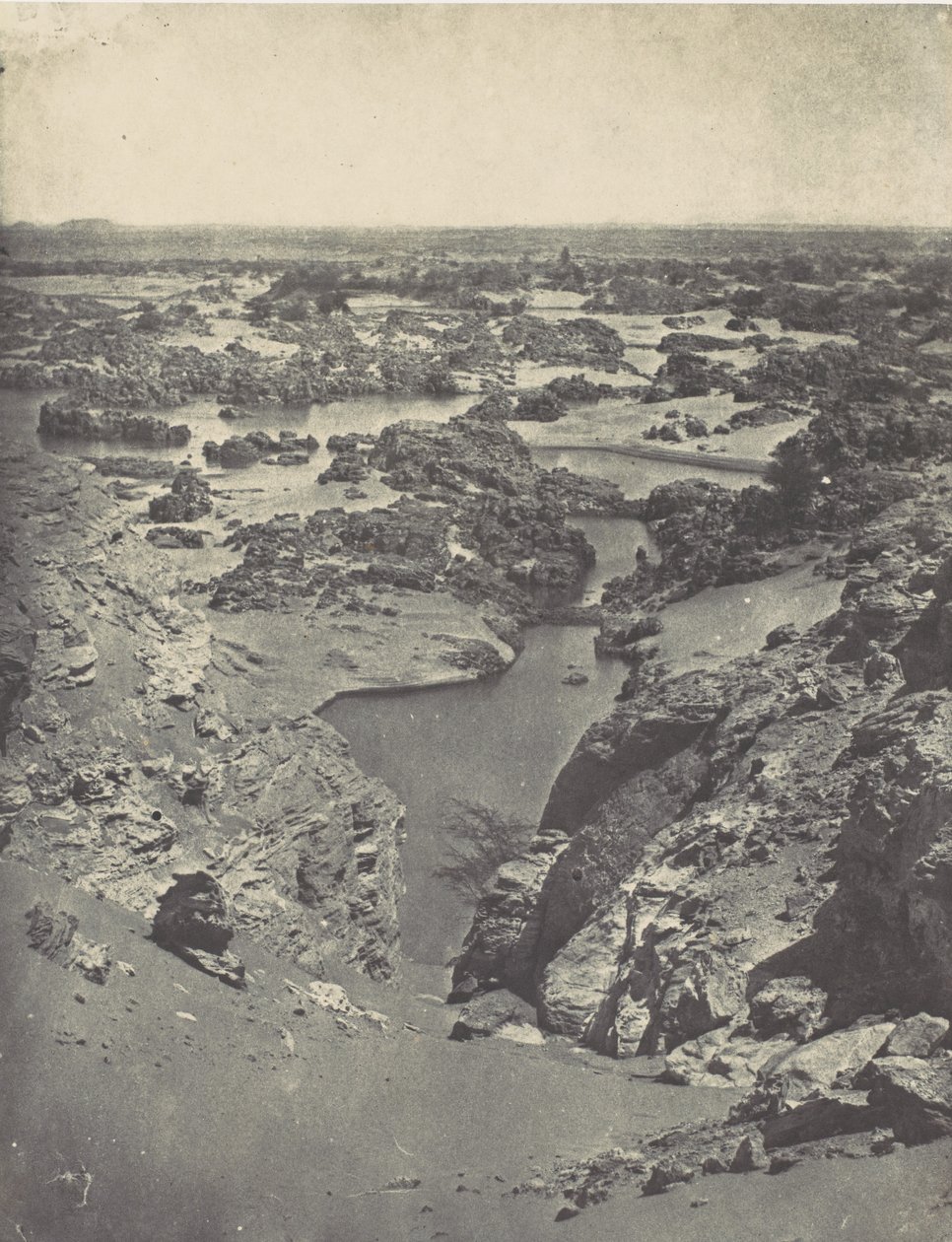 Nubien. Cavalier View of the Second Cataract, 1850. af Maxime Du Camp