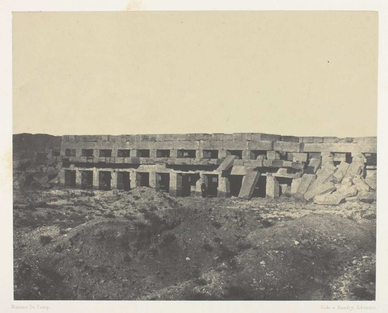 Karnak Palace, private lejligheder i paladset, Promenade of Tothmes III; Theben af Maxime Du Camp