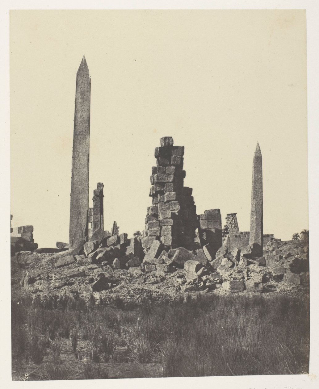 Karnak Palace, Obeliskerne; Theben af Maxime Du Camp