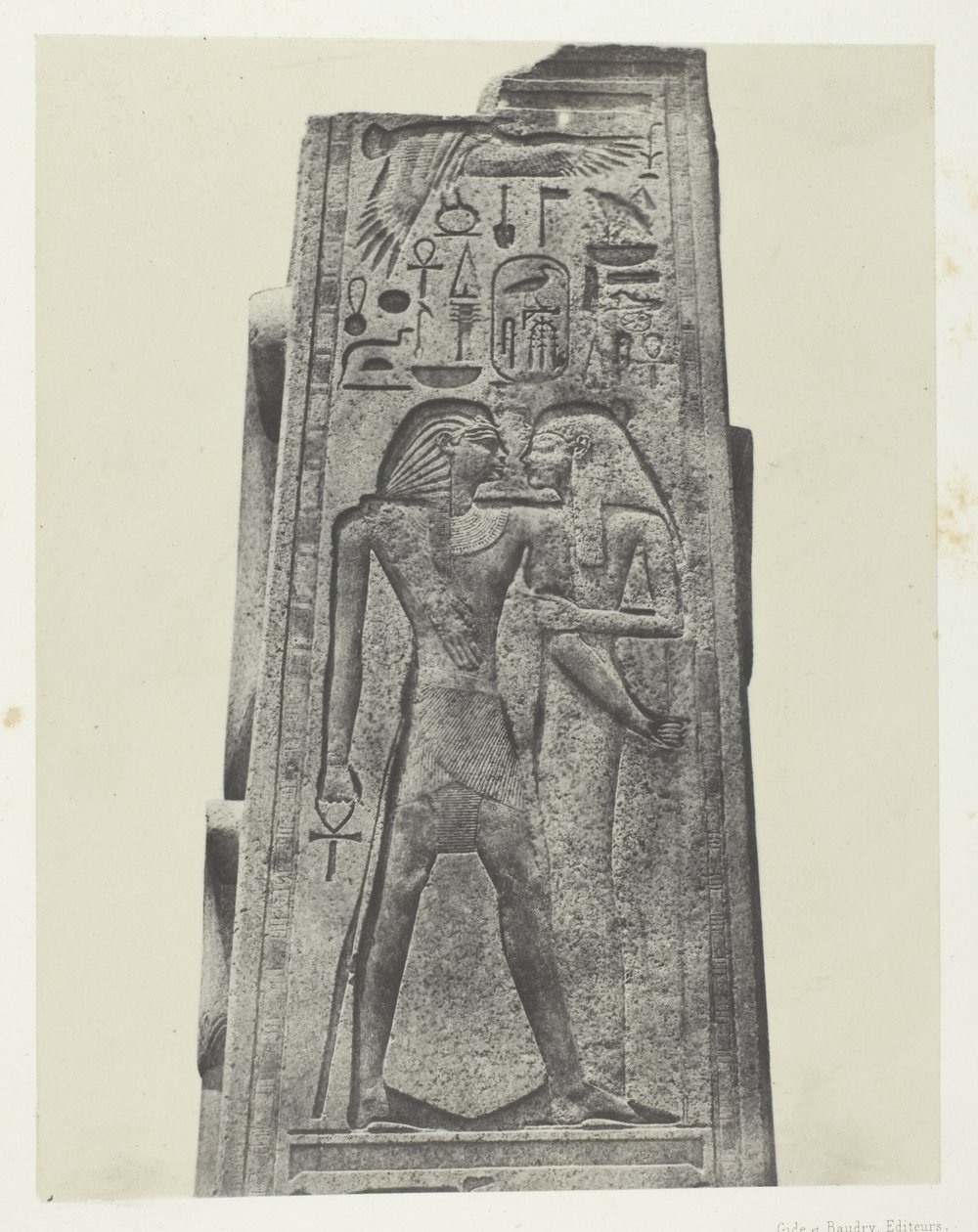 Karnak Palace, Søjle Foran Granit Sanctuary; Theben af Maxime Du Camp