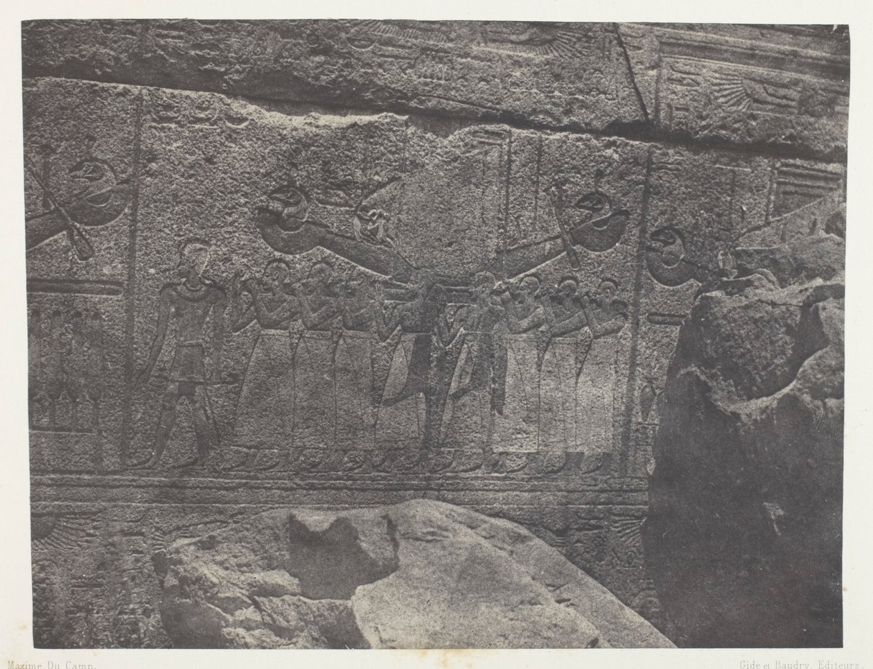 Karnak Palace, Udvendige Skulpturer af Granit Sanctuary; Theben af Maxime Du Camp