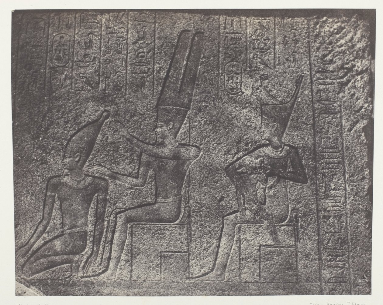 Karnak Palace, Udvendige Skulpturer af Granit Sanctuary; Theben af Maxime Du Camp
