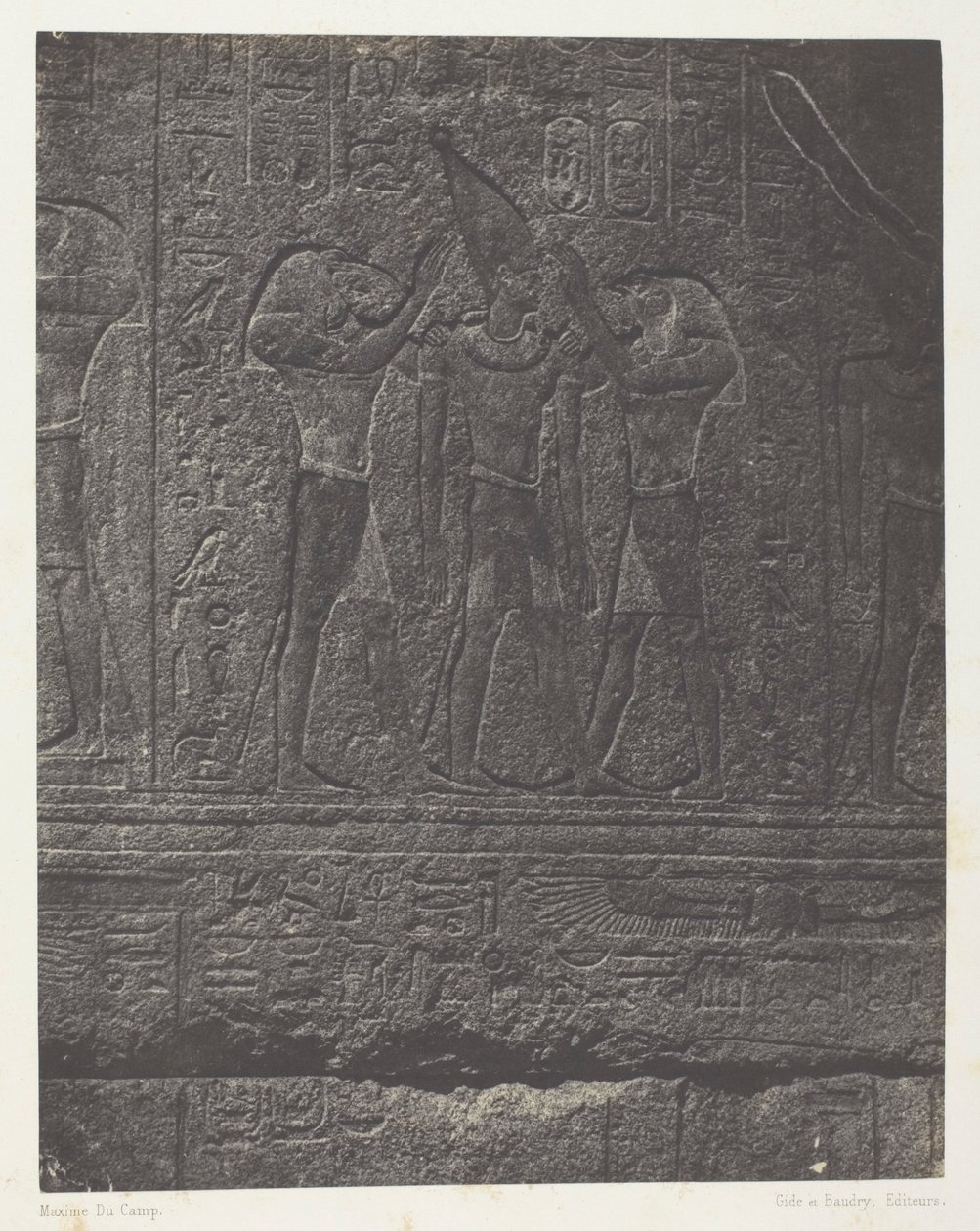 Karnak Palace, Udvendige Skulpturer af Granit Sanctuary; Theben af Maxime Du Camp