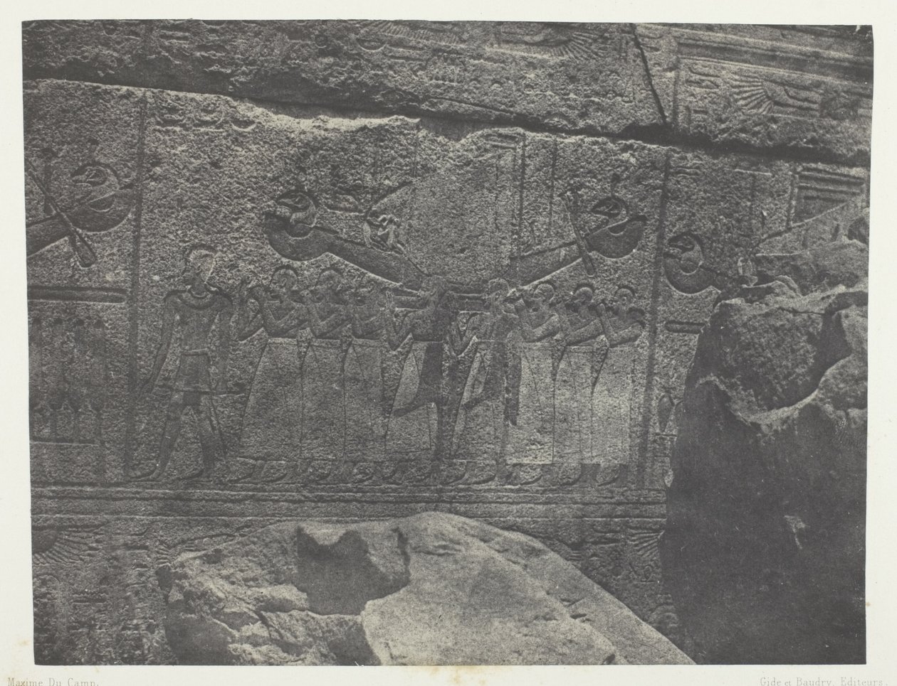 Karnak Palace, Udvendige Skulpturer af Granit Sanctuary; Theben af Maxime Du Camp
