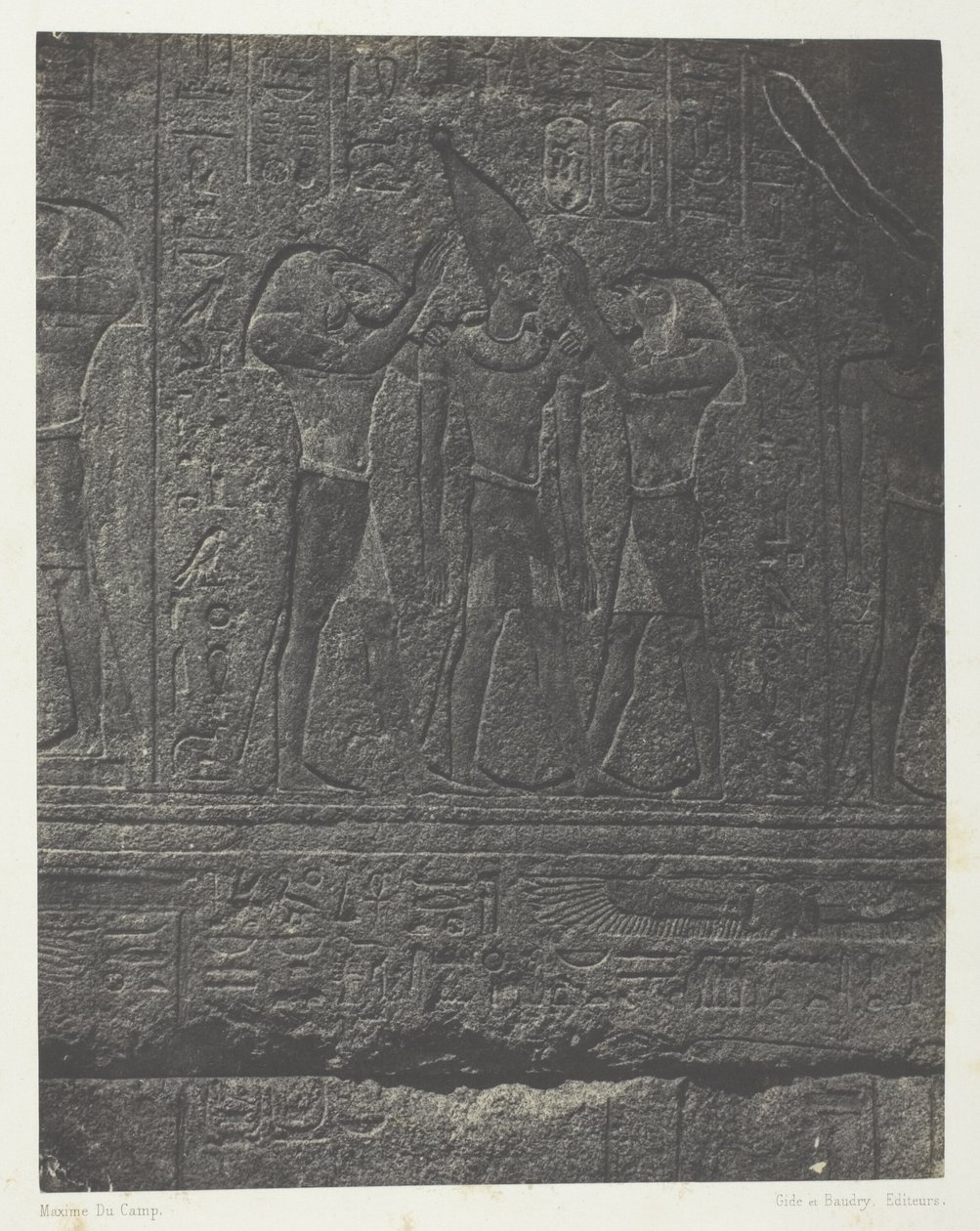Karnak Palace, Udvendige Skulpturer af Granit Sanctuary; Theben af Maxime Du Camp