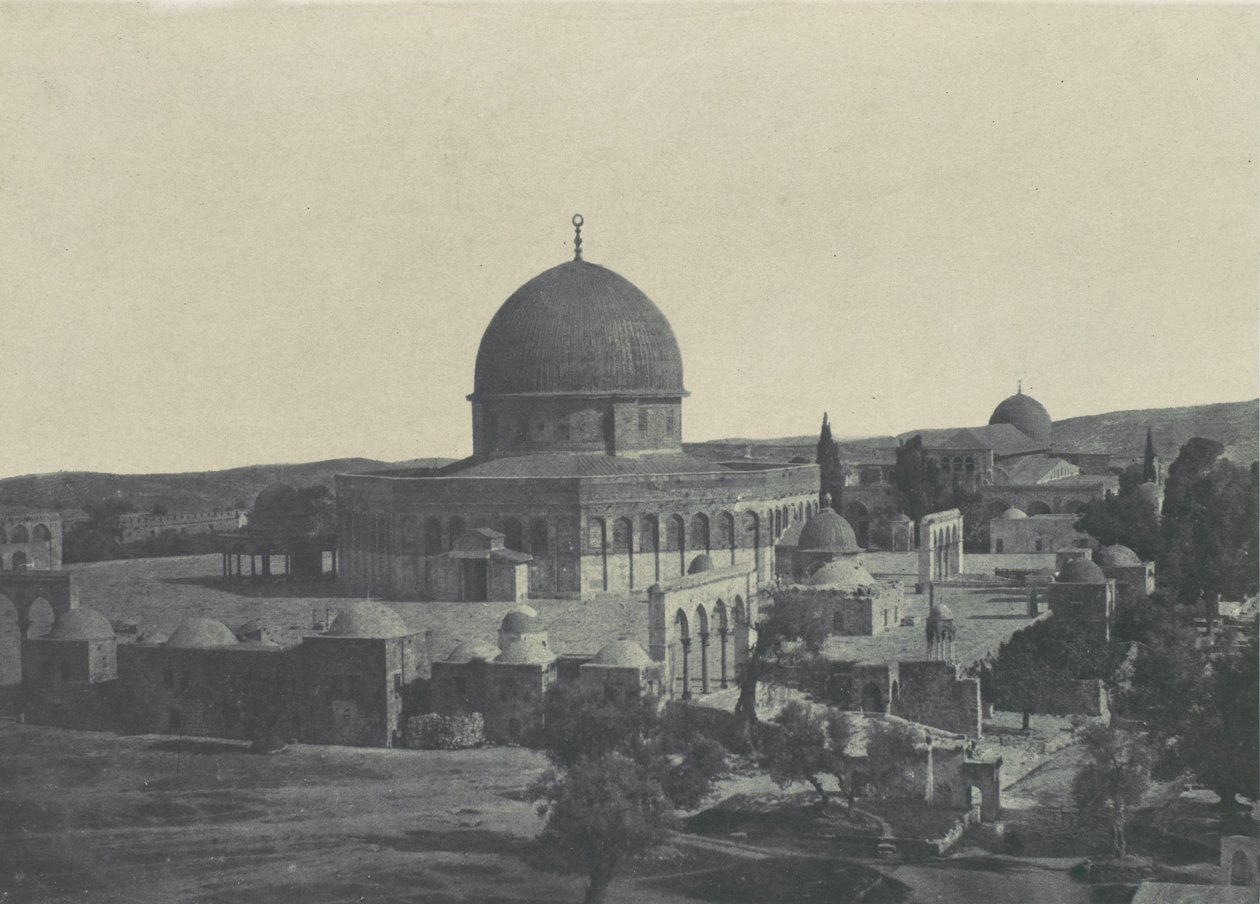 Palæstina. Jerusalem. Omars moské, 1850. af Maxime Du Camp