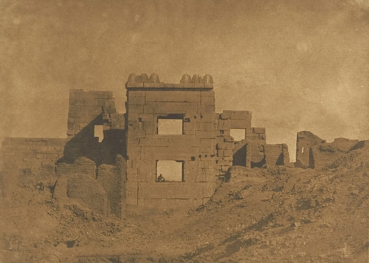 Pavillon eller Gyneceum af Rhamses-Meiamoun, i Medinet-habou, 1849-50. af Maxime Du Camp