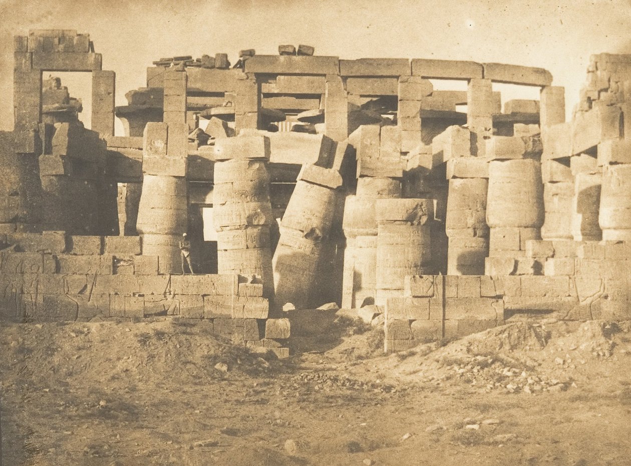 Den nordlige dør til Hypostyle Hall af Karnac Palace, 1849-50. af Maxime Du Camp