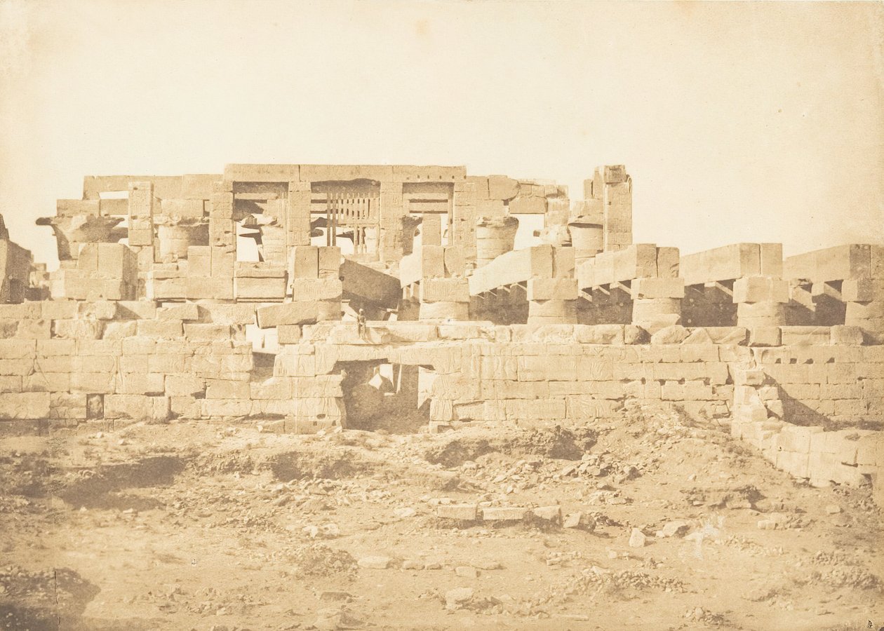 Den sydlige dør til Hypostyle Hall af Palace of Karnac Thebes, 1849-50. af Maxime Du Camp