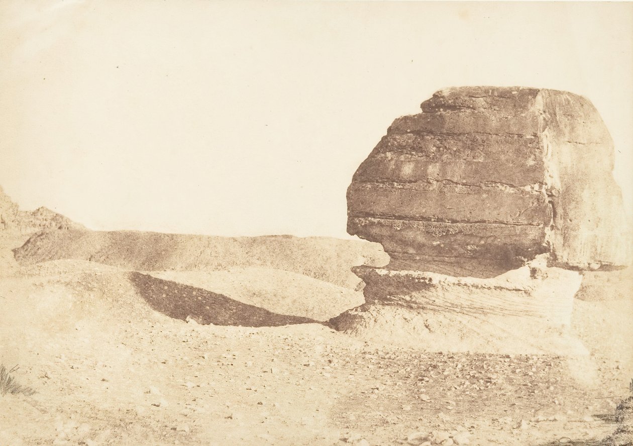 Profile du grande Sphinx, pris du Sud, December 1849. af Maxime Du Camp
