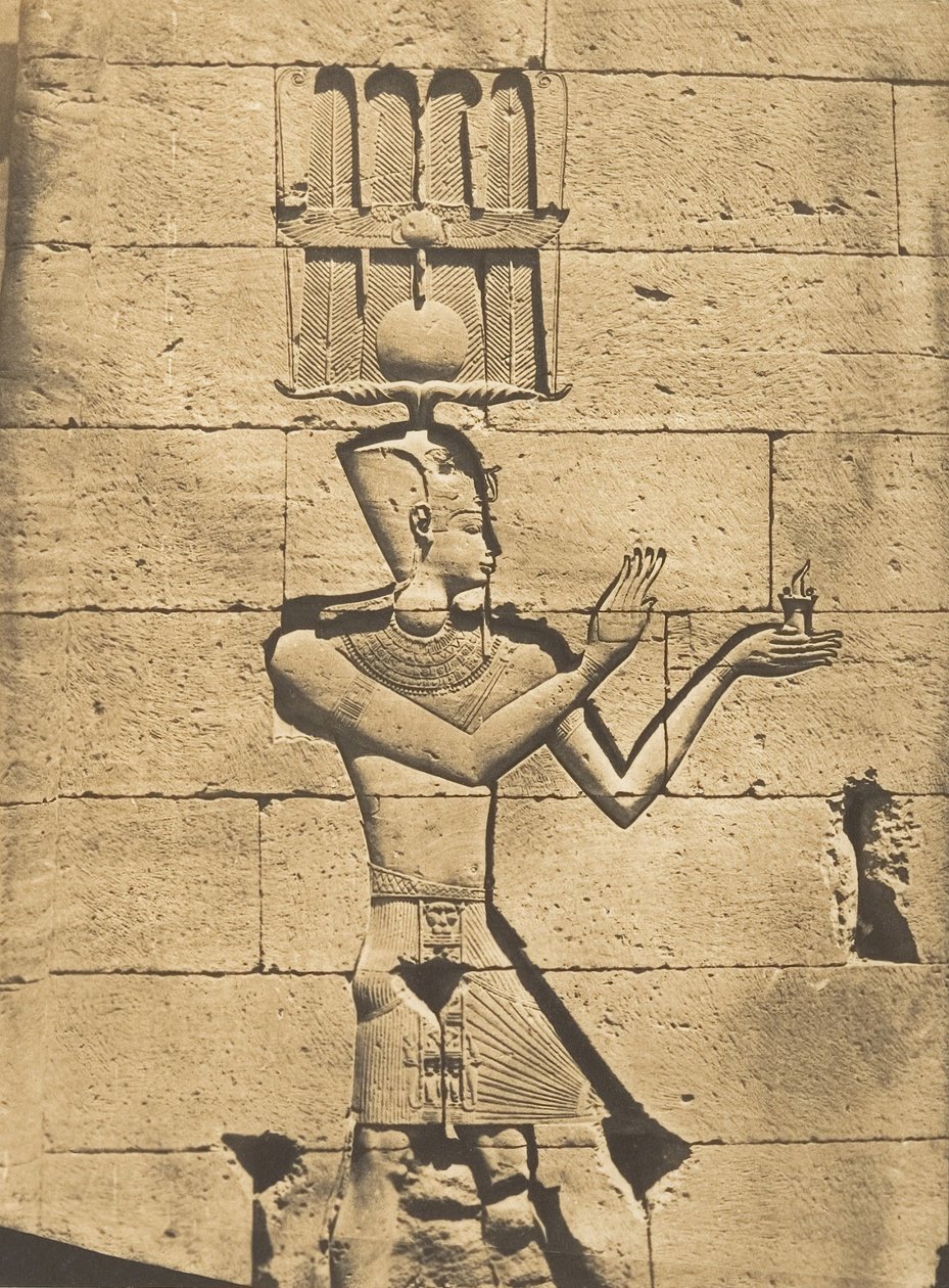 Ptolemæus-Cæsarion - Bas-relief du Temple de Kalabcheh Talmis, 8. april 1850. af Maxime Du Camp