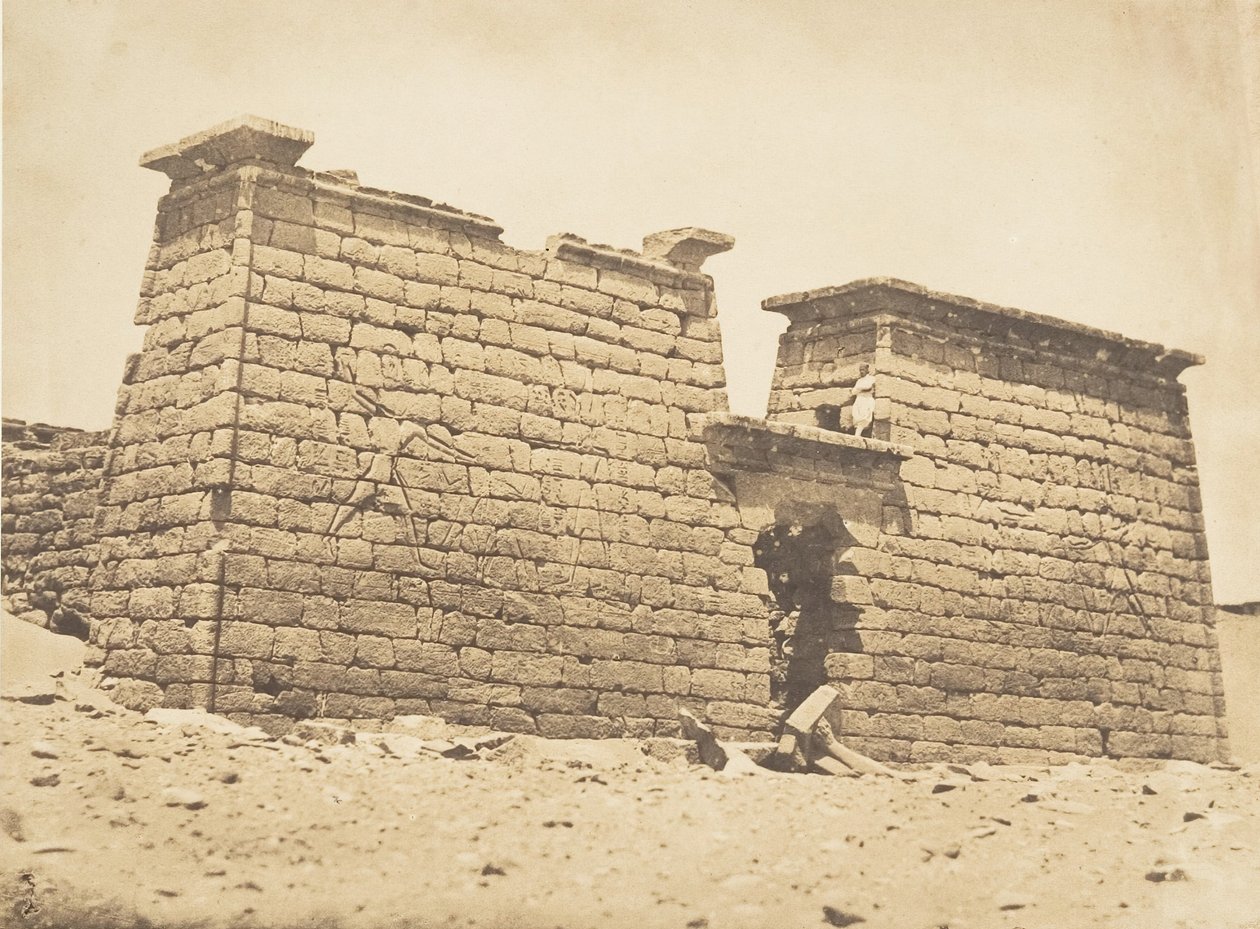 Pylones du Temple de Sébona, 3. april 1850. af Maxime Du Camp