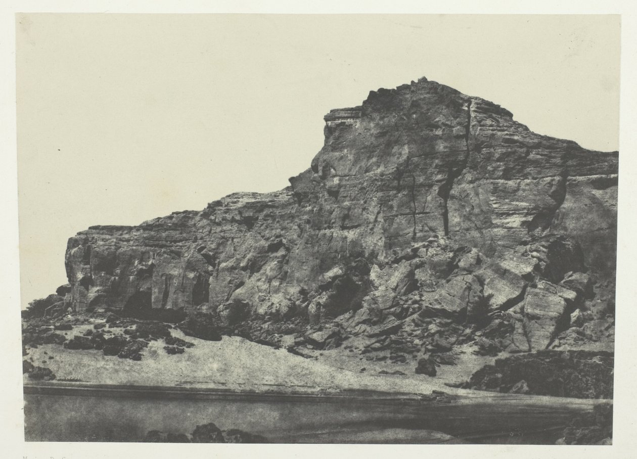 Anden katarakt, Dgebel-Aboucir; Nubien, plade 112 fra albummet "Egypte, Nubie, Palestine et Syrie" (1852) af Maxime Du Camp