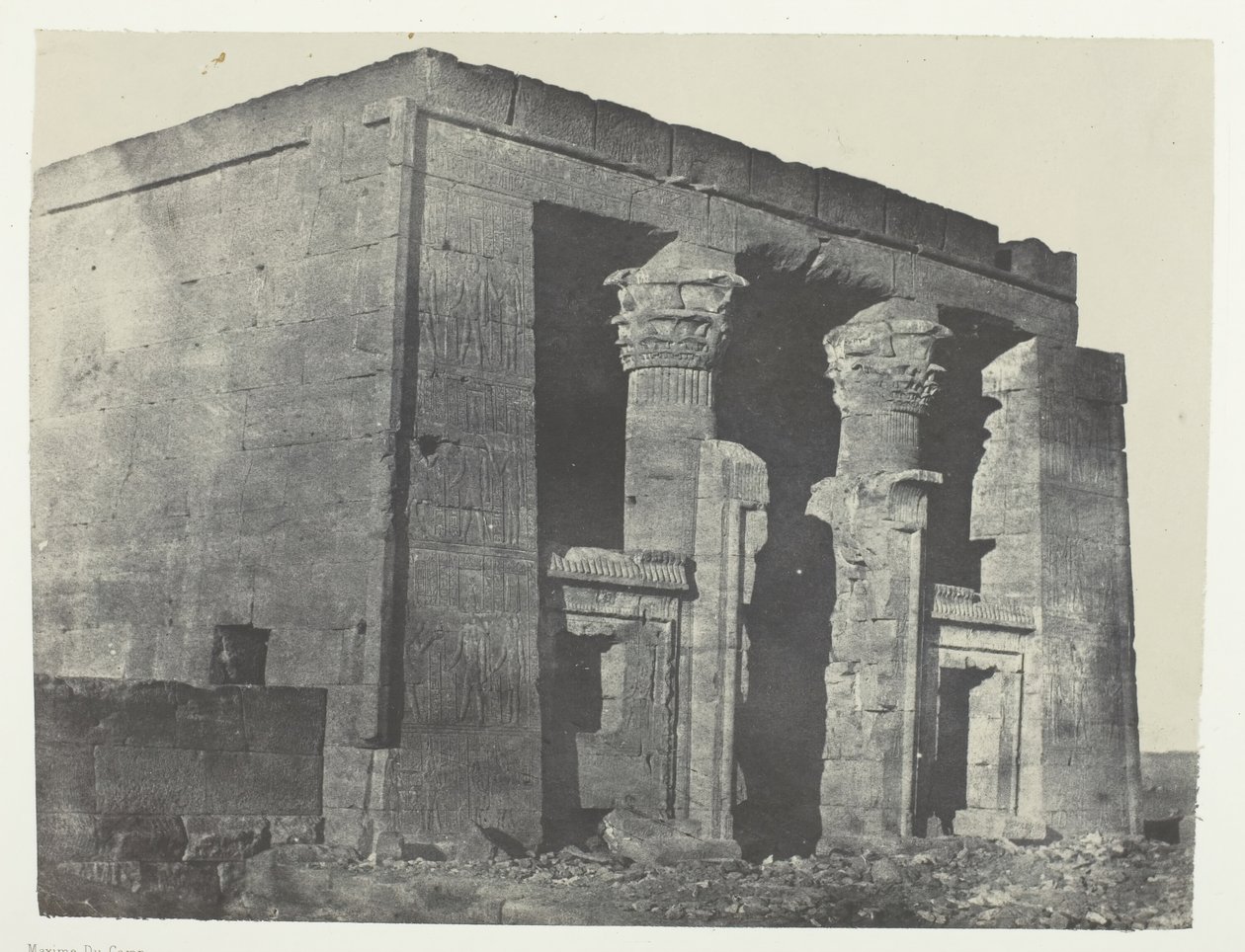 Temple De Dakkeh, Naos, Nubie, 184951, printed 1852. af Maxime Du Camp