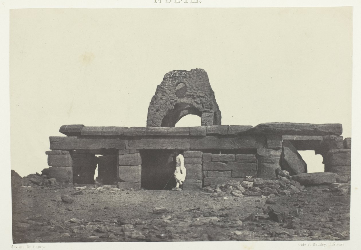 Amada-templet; Nubien, plade 99 fra albummet "Egypte, Nubie, Palestine et Syrie" (1852) af Maxime Du Camp