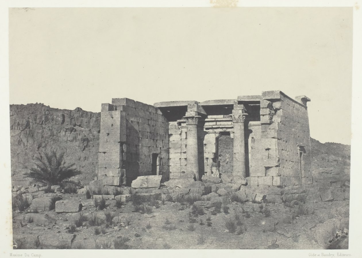 Temple of Tafeh Ancient Taphis, Nubia, 184951, trykt 1852. af Maxime Du Camp