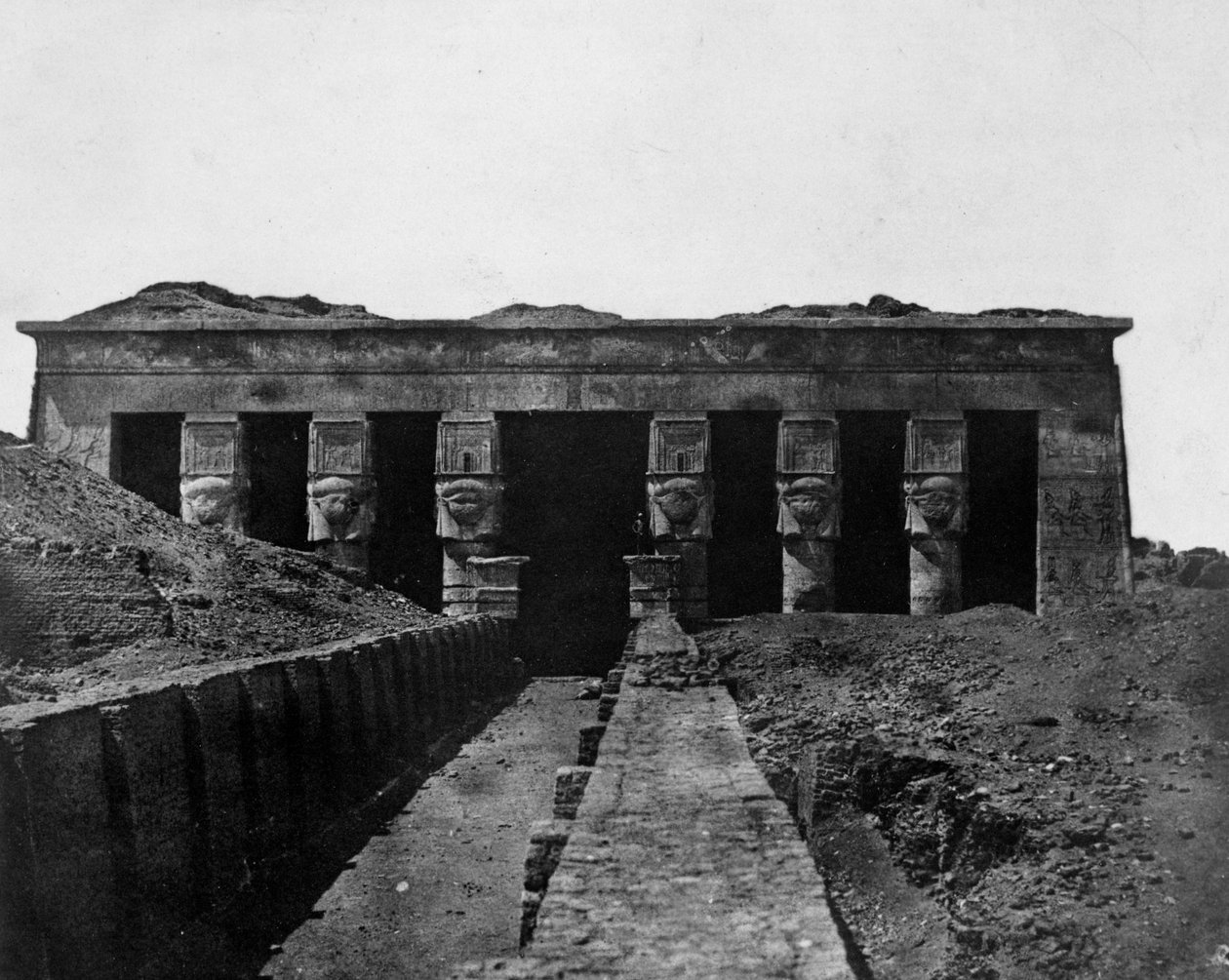 Denderah-templet, Øvre Egypten, 1852 af Maxime Du Camp