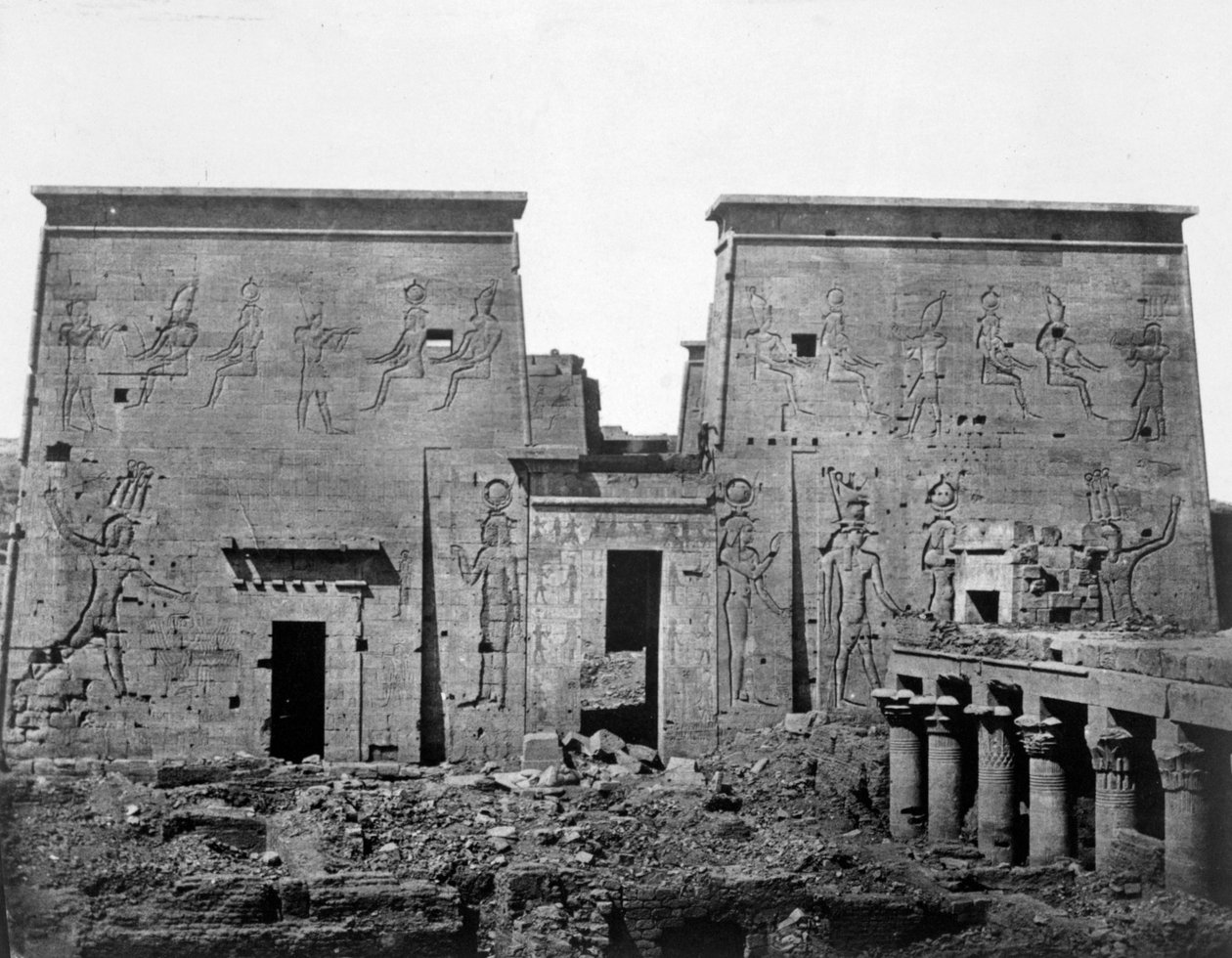 Temple of Philae, Nubia, Egypten, 1852 af Maxime Du Camp
