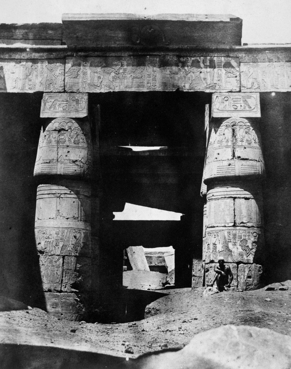 Tempelruiner, Egypten, 1852 af Maxime Du Camp