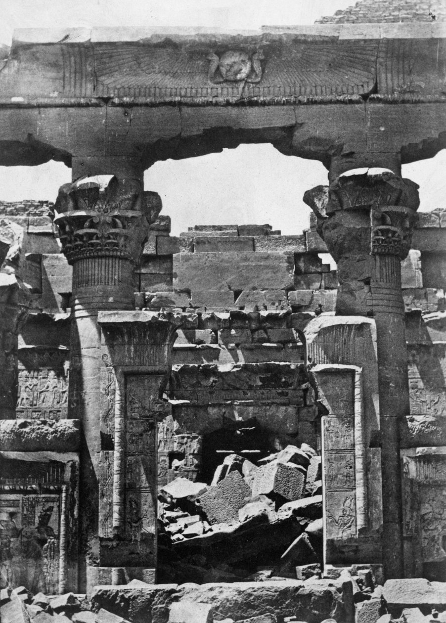 Tempelruiner, Egypten, 1852. af Maxime Du Camp