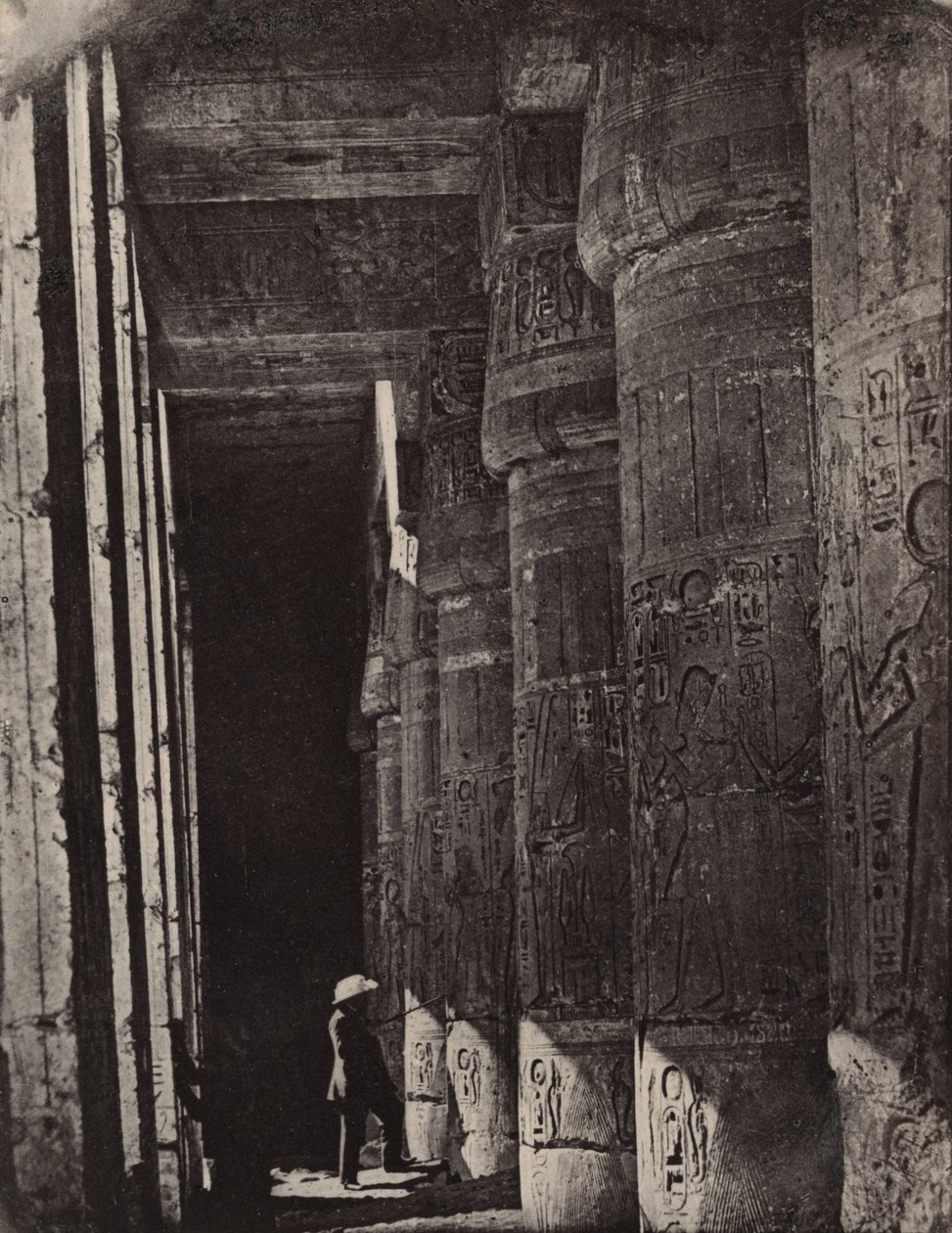 Theben, Medinet Habu, paladsets gallerier af Maxime Du Camp