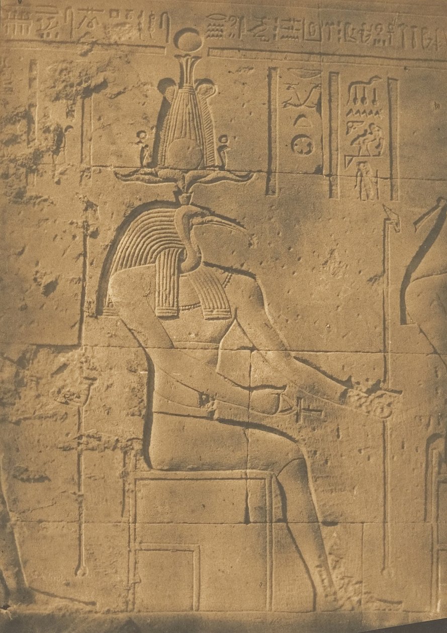 Thoth Ibiocephalus God of Letters to Philae, april 1850. af Maxime Du Camp