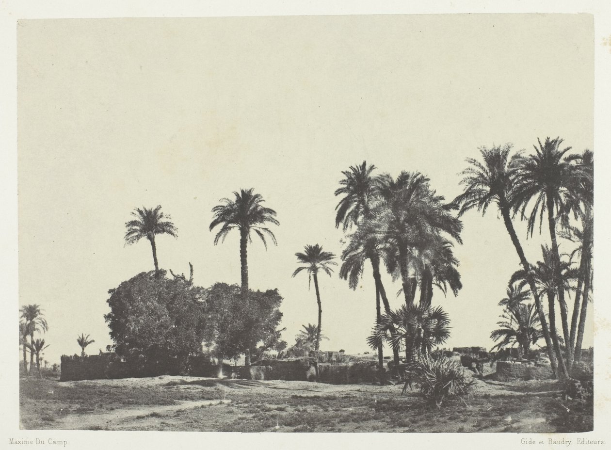 Landsbyen Hamameh, Øvre Egypten af Maxime Du Camp