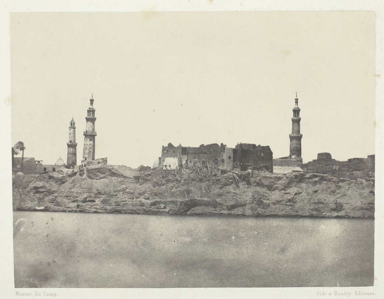 General View, Girgeh, Øvre Egypten, 184951, trykt 1852. af Maxime Du Camp