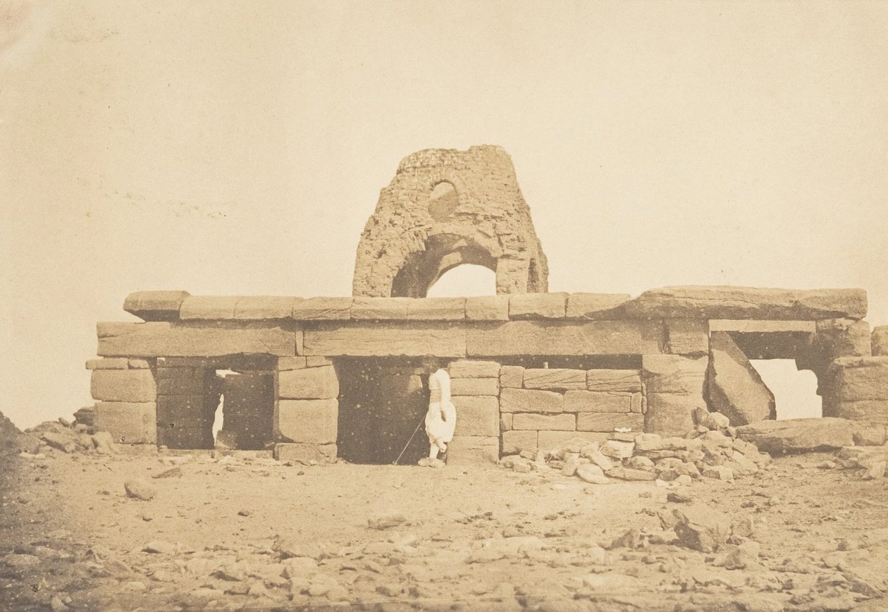 Udsigt over Amada-templet - Ruineret kuppel af en koptisk kirke, 2. april 1850. af Maxime Du Camp