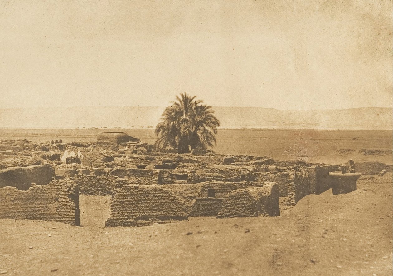 Udsigt over landsbyen Herment, 1849-50. af Maxime Du Camp