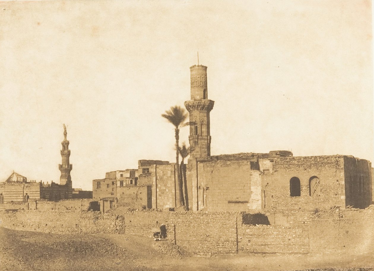 Udsigt over en ruineret moské nær Bab-Saïda, Kairo, december 1849-januar 1850. af Maxime Du Camp