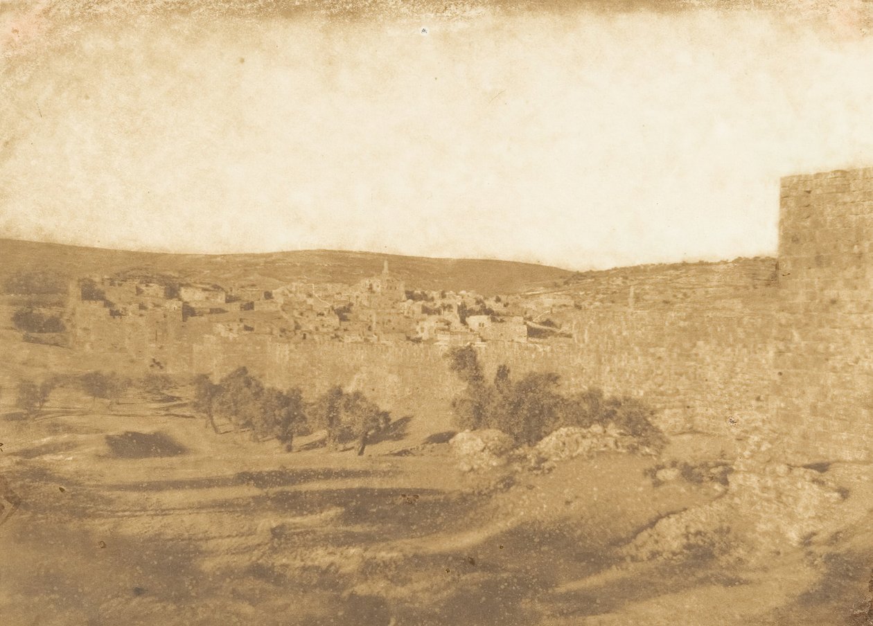 Udsigt taget nordvest for Jerusalem, august 1850. af Maxime Du Camp