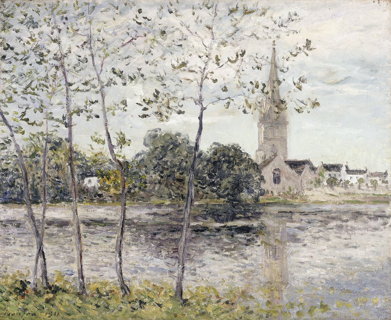 Ved Dammen ved Rosporden, Finistere; Ved kanten af ​​dammen ved Rosporden, Finistere, 1911 af Maxime Emile Louis Maufra