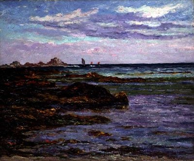 Bretagnes kyst, ca. 1910 (olie på lærred) af Maxime Emile Louis Maufra