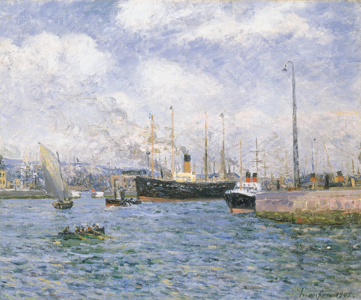 Afgang fra Havre, 1905 af Maxime Emile Louis Maufra