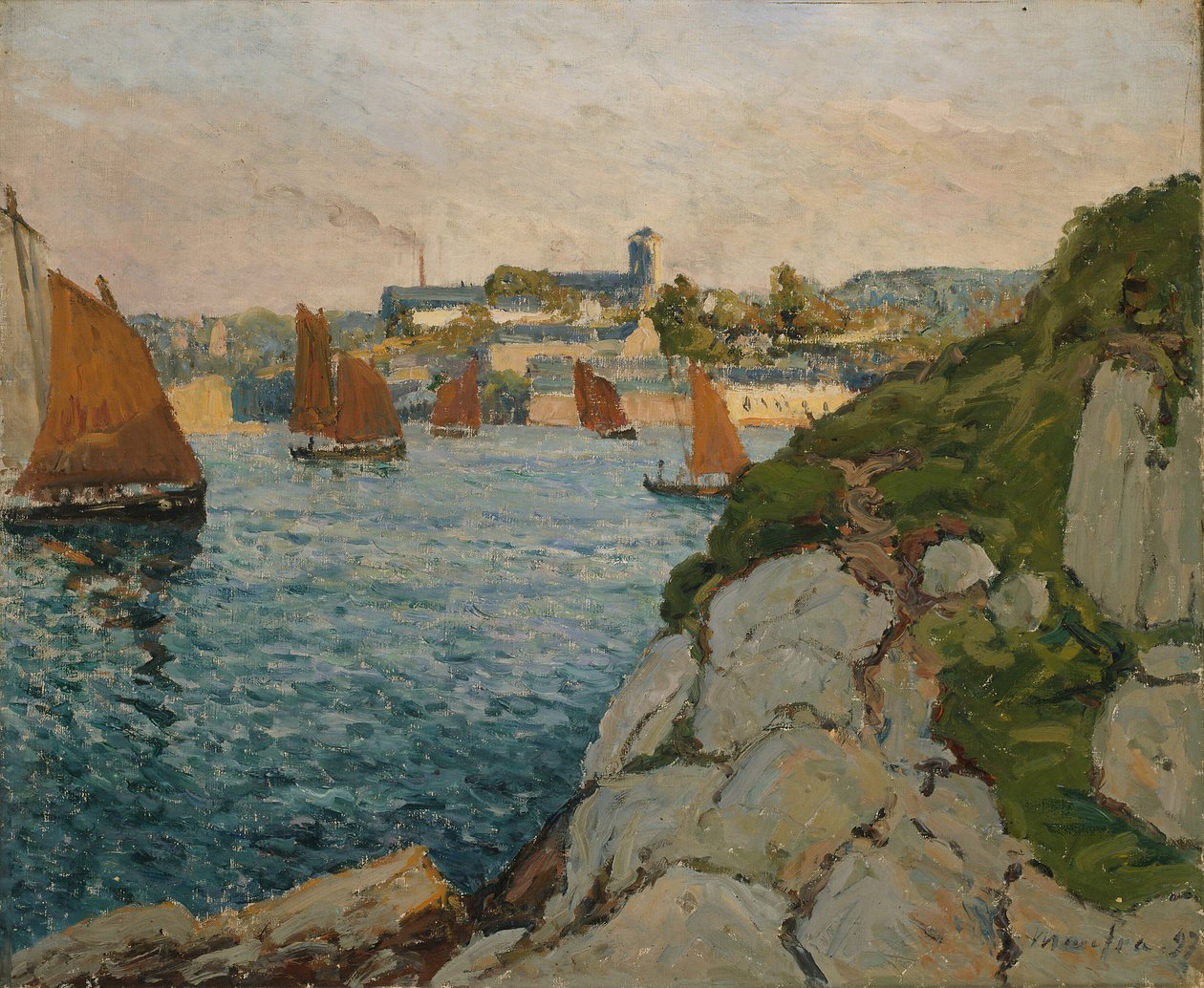 Douarnenez i solskin, 1897. af Maxime Emile Louis Maufra