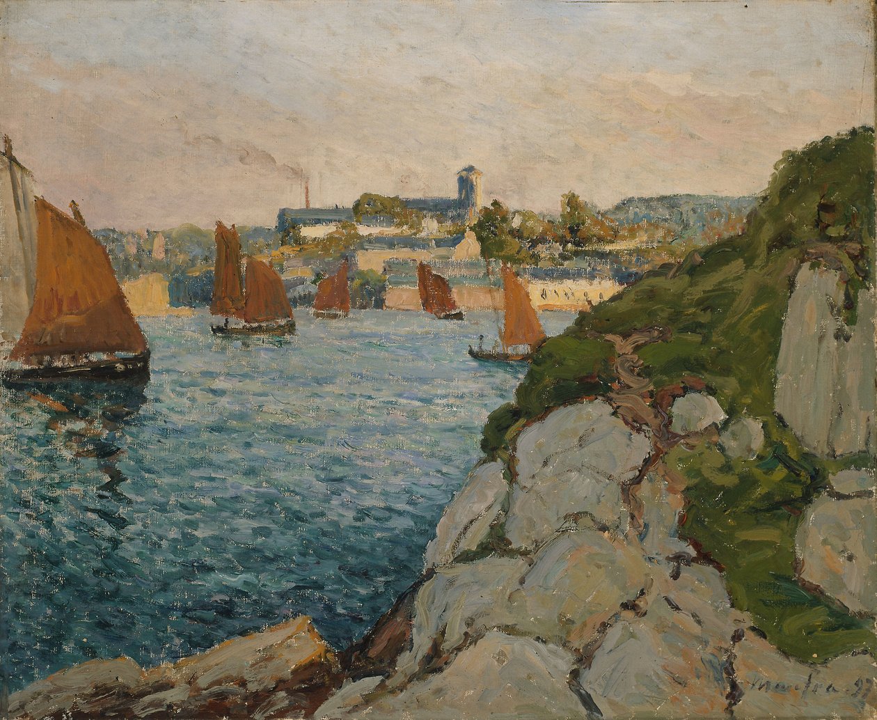 Douarnenez i Sunshine, 1897 af Maxime Emile Louis Maufra