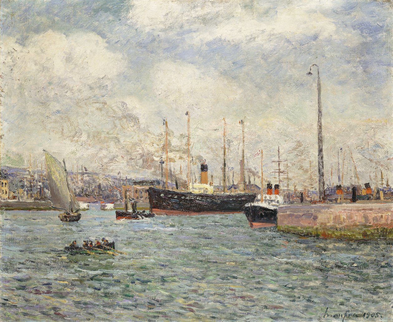 Le Port du Havre, 1905 af Maxime Emile Louis Maufra