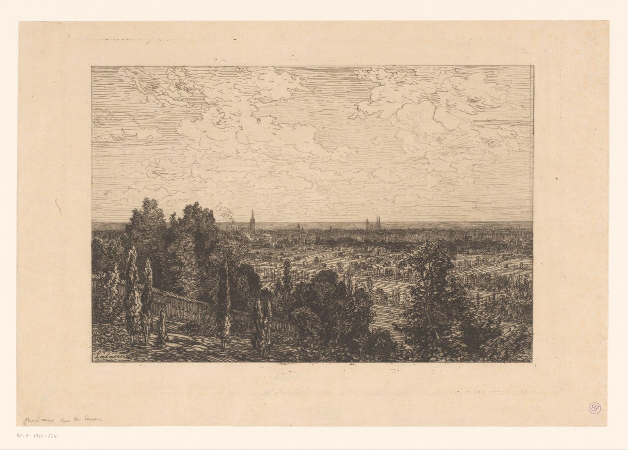 Udsigt over Cenon Bordeaux Vue de Cenon af Maxime François Antoine Lalanne