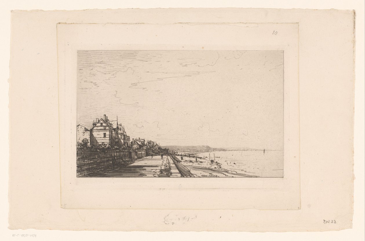 Udsigt over Villers Villers (Calvados) (titel på objekt) af Maxime François Antoine Lalanne